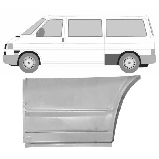 Reparasjonsplate Bakskjerm Volkswagen Transporter T4 90-03 Venstre
