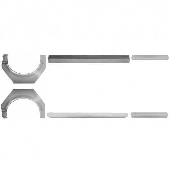 Reparasjonsplate Terskel Med Bakreskjerm Volkswagen Transporter T5 03-15 Sett - Bilde 2