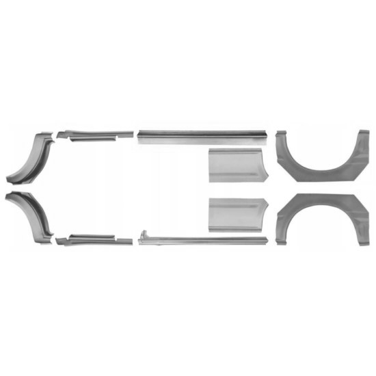 Reparasjonsplate Terskel Med Bakreskjerm Ford Transit 00-13 / LWB Sett - Bilde 2