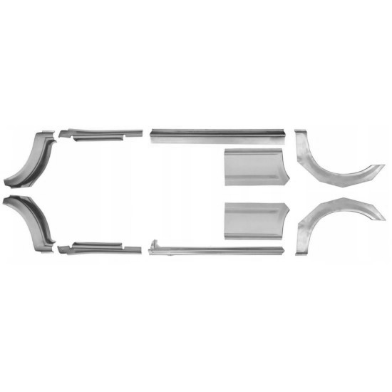 Reparasjonsplate Terskel Med Bakreskjerm Ford Transit 00-13 / LWB Sett - Bilde 2