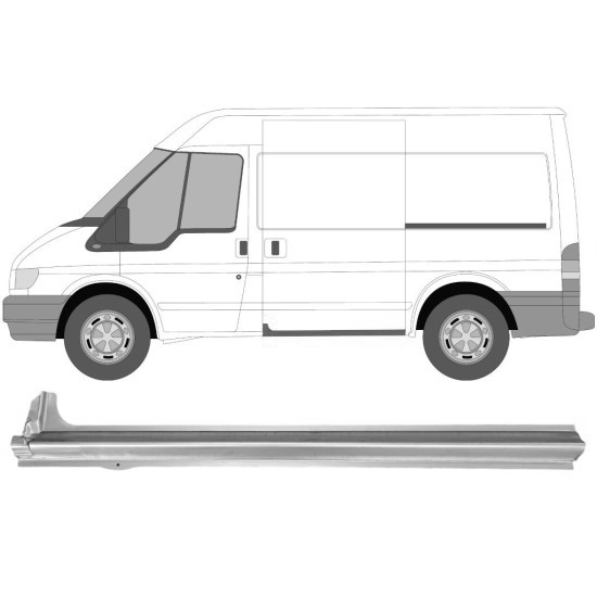 Reparasjonsplate Terskel Skyvedør Ford Transit 00-13 Venstre