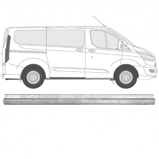 Reparasjonsplate Terskel Skyvedør Ford Transit Custom 2013-