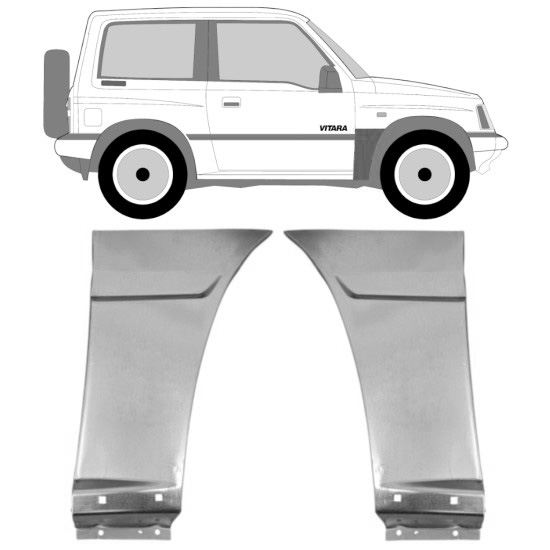 Reparasjonsplate Framskjerm Suzuki Vitara 1988-1998 Venstre/Høyre Sett