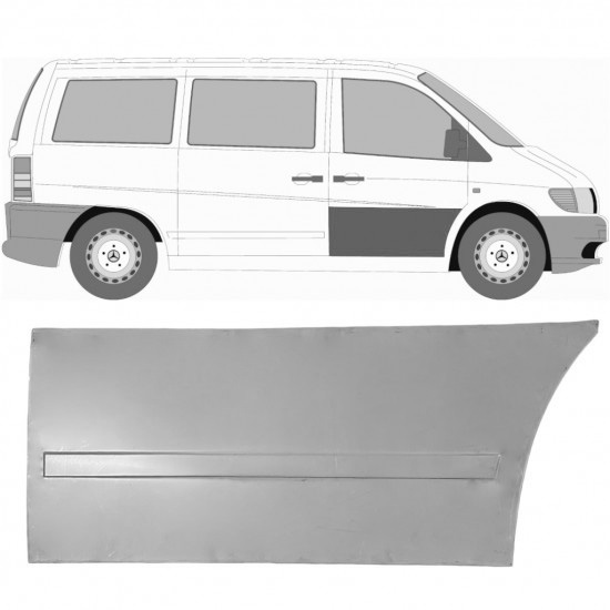 Reparasjonsplate Fordør Mercedes Vito I W638 96-03 Høyre