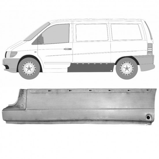 Reparasjonsplate Side Ytre na listwę Mercedes Vito I W638 96-03 Venstre