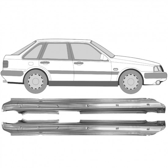 Reparasjonsplate Terskel Volvo 440 460 1988-1997 Venstre/Høyre Sett