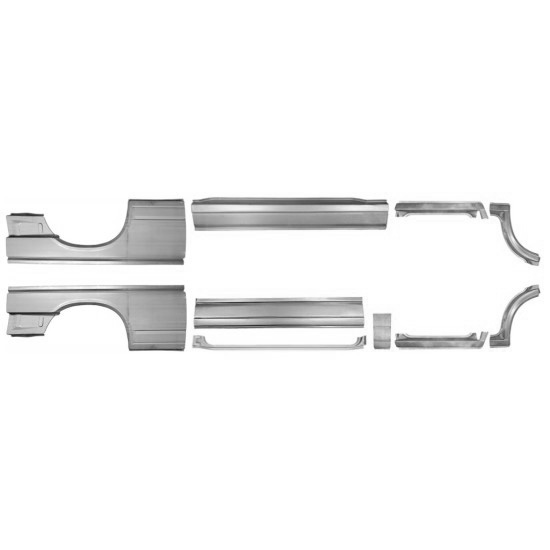 Sett Med Reparasjonsplater Volkswagen Transporter T4 90-03 Venstre Høyre - Bilde 2