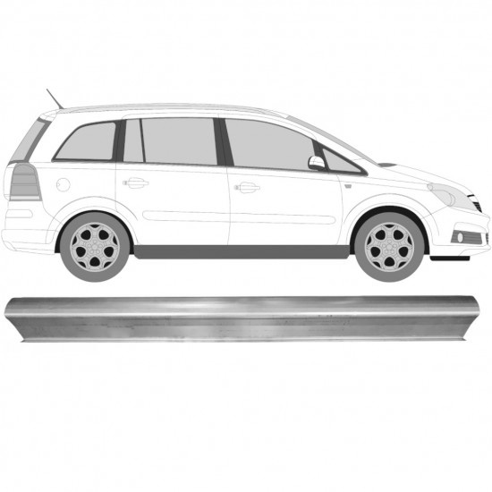 Reparasjonsplate Terskel Opel Zafira B 2005-2012 Venstre = Høyre