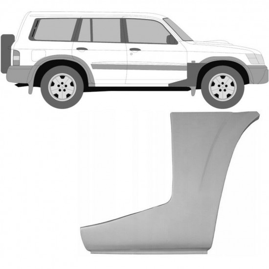 Reparasjonsplate Framskjerm Nissan Patrol Y61 GY61 1997-2009 Høyre
