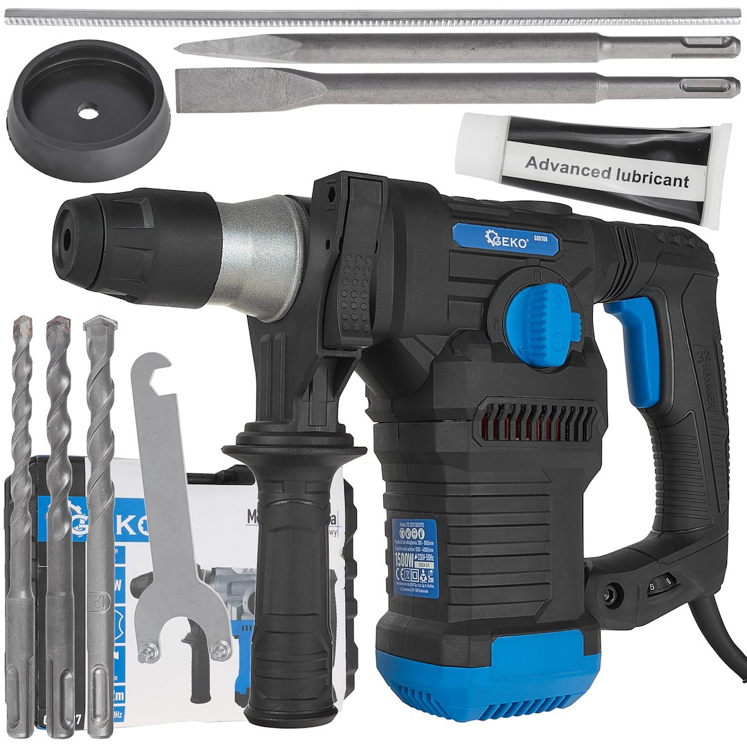 Slagbormaskin - Slagboremaskin 1500W 6J SDS+ /Koffert/ - Bilde 6