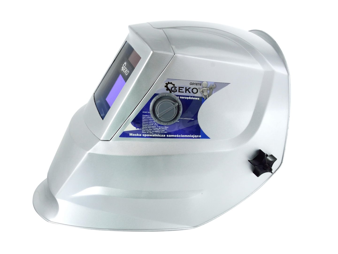 Profi Grå Sveisemaske Med Automatisk Mørklegging - Bilde 8