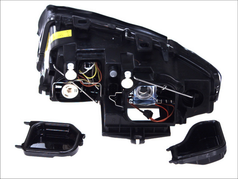 Frontlykter Audi A4 B6 Xenon D1S/H7 Svart 2000–2004 Høyre/Venstre - Bilde 4