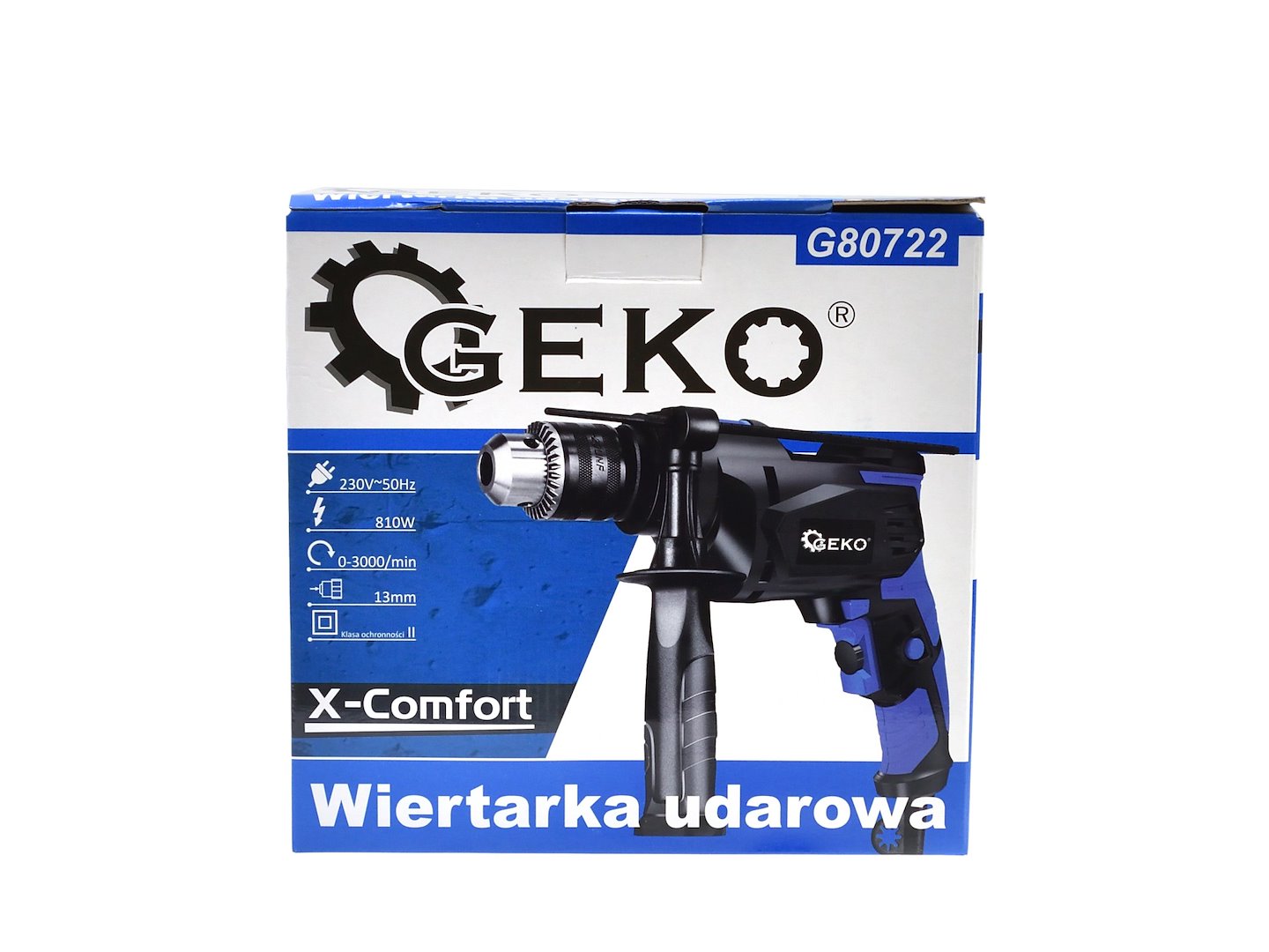 13mm 810W Geko X-Comfort Hammer Drill - Bilde 3