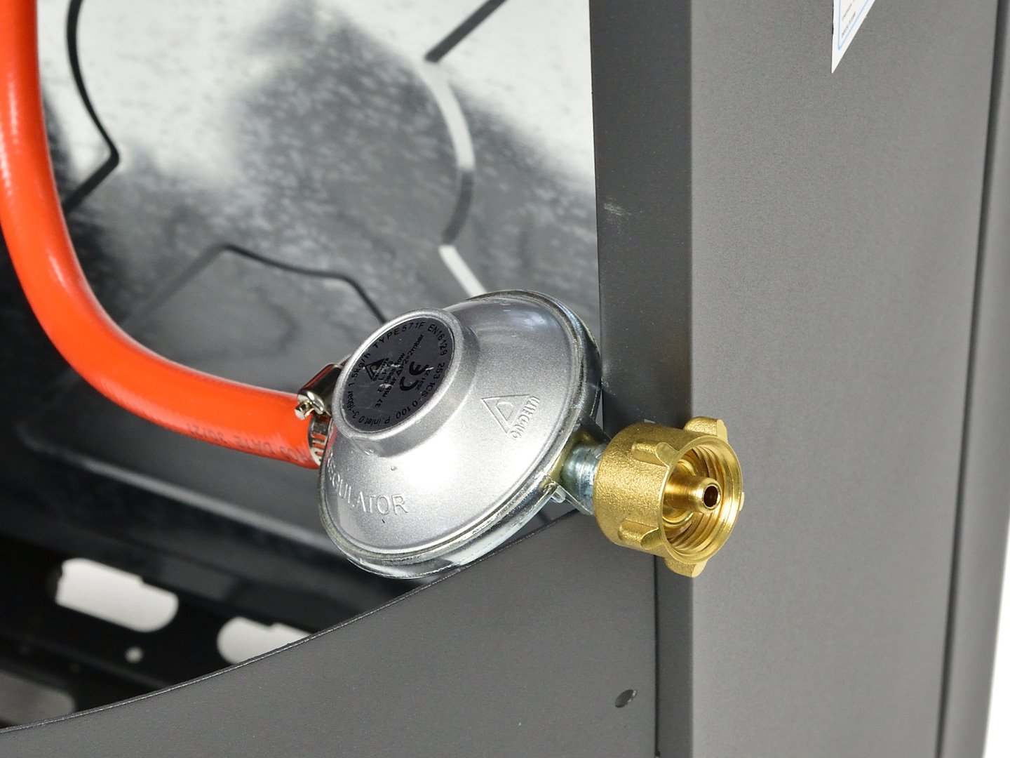 Gasskomfyr Komplett Med Reduksjonsventil Og Slange