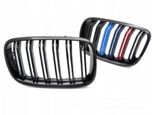 Sportgrill BMW X5 E70 / X6 E71 Glossy Black Tri-Colour Double Bar
