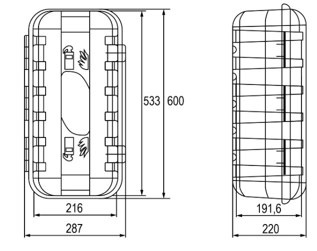Brannslukkerskrin Daken Strike 6 kg – Rød - Bilde 2