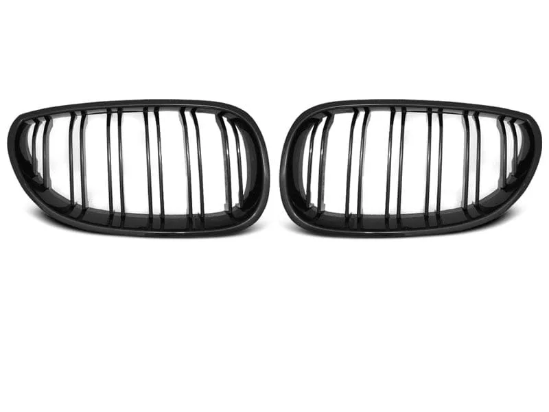 Grill Bmw E60/E61 07.03-10 Glossy Black Double Bar M-Look - Bilde 2