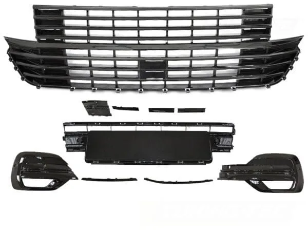 Grill med støtfangerelement blank svart VW T6.1 20-