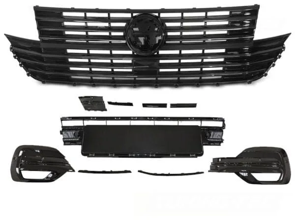 Grill M/støtfanger Element M/logo Understell blank Svart VW T6.1 20-