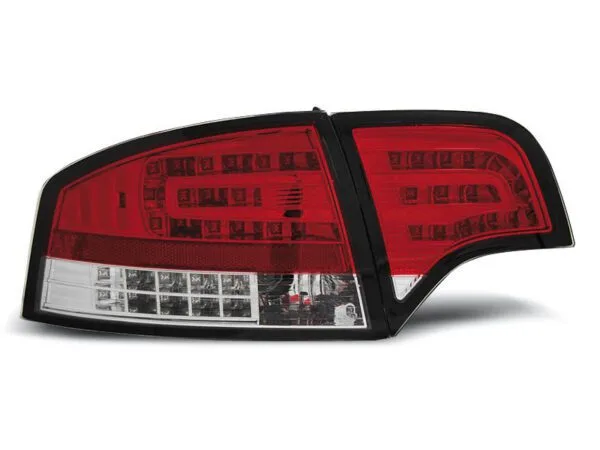 Baklykter LED RØD Hvit Audi A4 B7 11.04-03.08 Sedan
