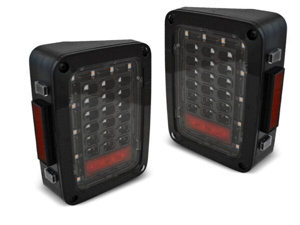 Baklykter Chrysler Jeep Wrangler JK 07-18 LED Sort