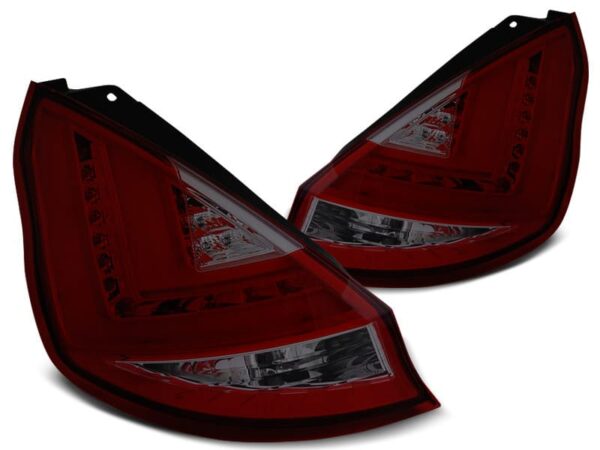 Baklykter Ford Fiesta MK7 08-12 HB RØD Smoke LED BAR