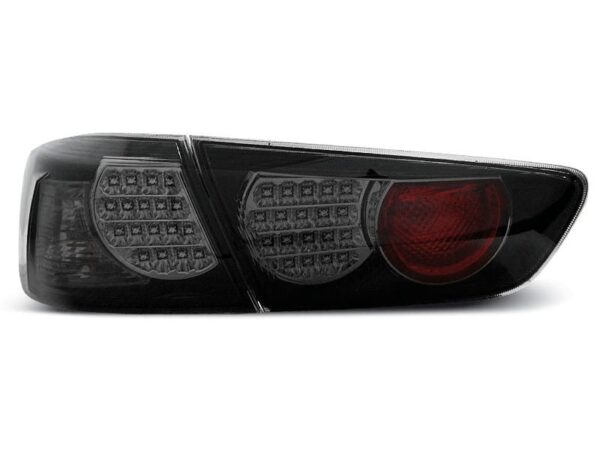 Baklykter Mitsubishi Lancer 8 Sedan 08-11 Black Smoke LED