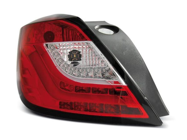 Baklykter Opel Astra 03.04-09 3D RØD Hvit LED