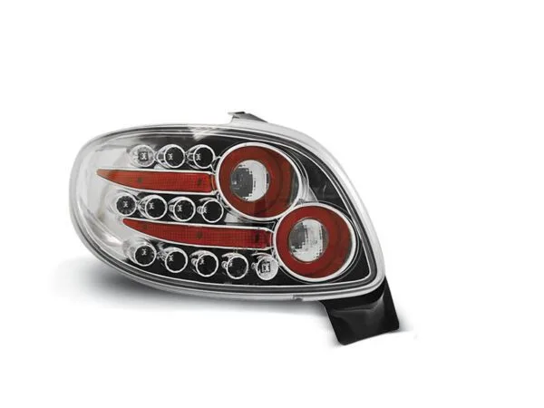 Baklykter Peugeot 206 10,98- Krom LED