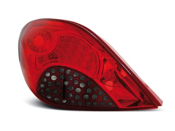 Baklykter Peugeot 207 3d/5d 05.06-06.09 RØD Smoke LED
