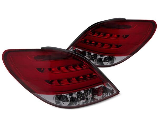 Baklykter Peugeot 207 3d/5d 05.06-06.09 RØD Smoke LED BAR