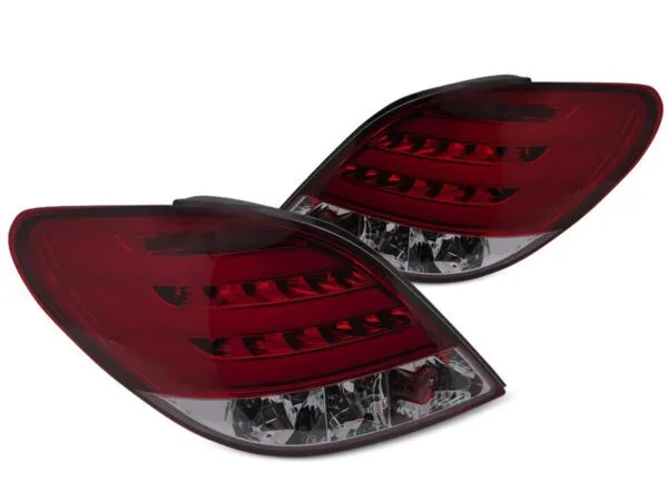 Baklykter Peugeot 207 3d/5d 05.06-06.09 RØD Smoke LED BAR