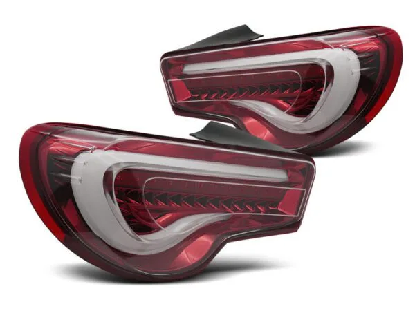 Baklykter Toyota Gt86 12-21 LED BAR RØD Hvit SEQ