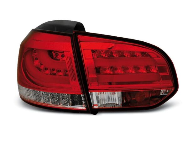 Baklykter LED BAR RØD Whie VW Golf 6 10.08-12