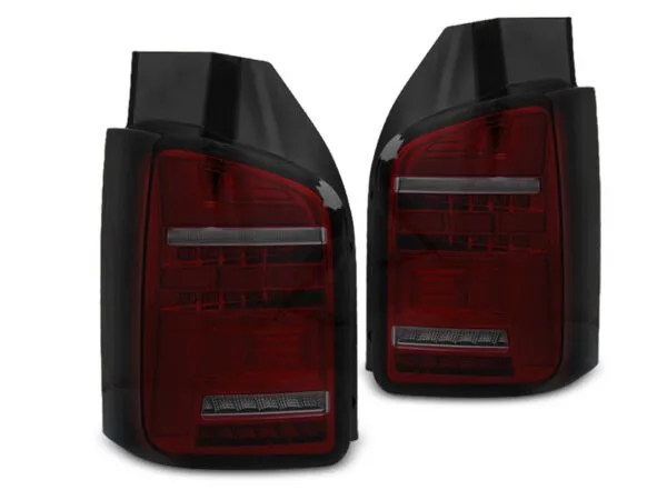 Baklykter VW T5 04.03-09 RED Smoke Full LED SEQ-indikator