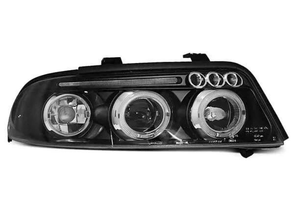 Frontlykter Angel Eyes Black Audi A4 01.99-09.00