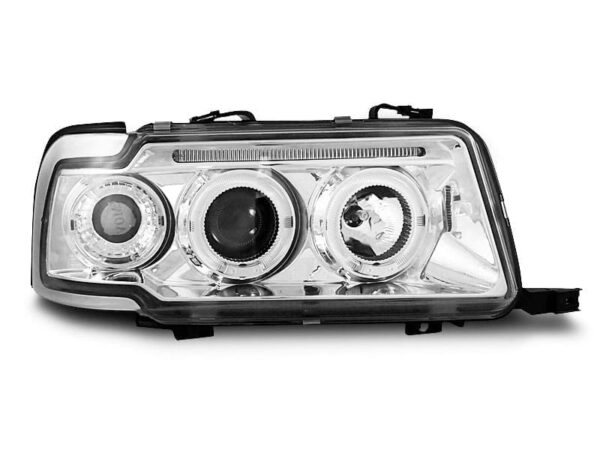 Frontlykter Angel Eyes Chrome Audi 80 B4 09.91-04.96