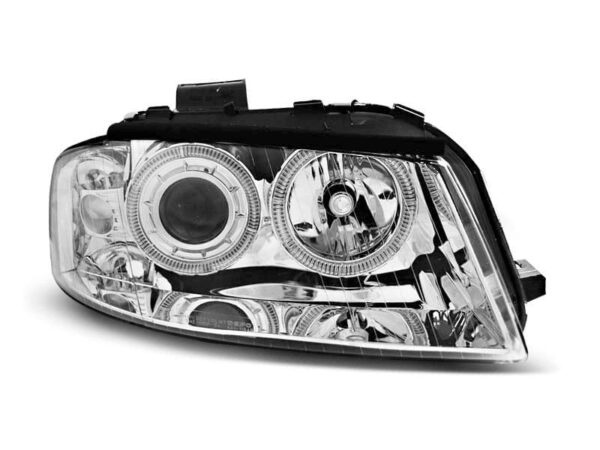 Frontlykter Angel Eyes Chrome Audi A3 8P 05.03-03.08