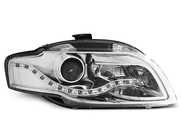 Frontlykter True DRL Chrome Audi A4 B7 11.04-03.08