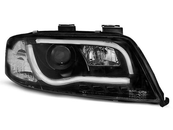Frontlykter Rørlys DRL Sort Audi A6 05.97-05.01