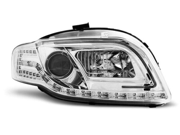 Frontlykter Rørlys Krom Audi A4 B7 11.04-03.08