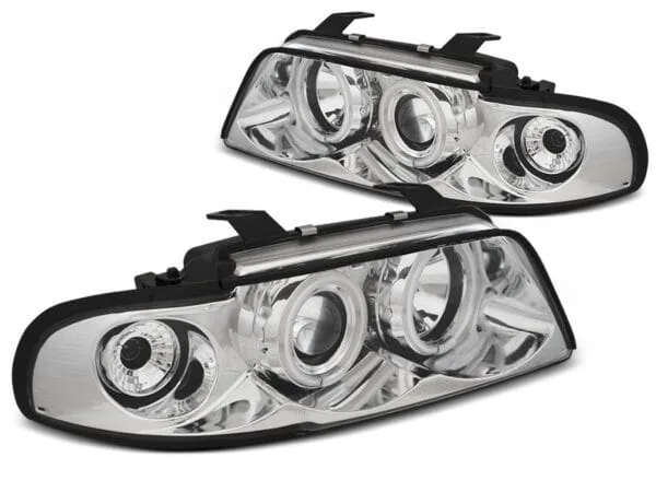 Frontlykter Angel Eyes Ccfl Chrome Audi A4 11.94-12.98