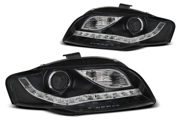 Frontlykter Dagslys Sort Audi A4 B7 11.04-03.08