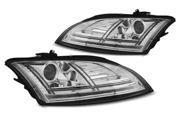 Frontlykter Xenon Lyskastere LED DRL Chrome SEQ Audi TT 10-14 8jmed AFS