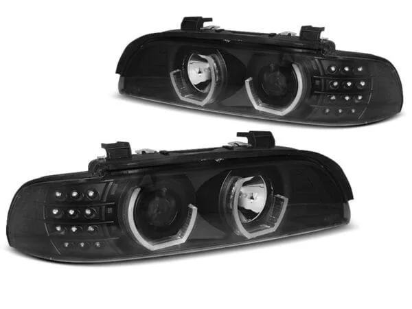 Frontlykter Angel Eyes 3D Black BMW E39 09.95-06.03
