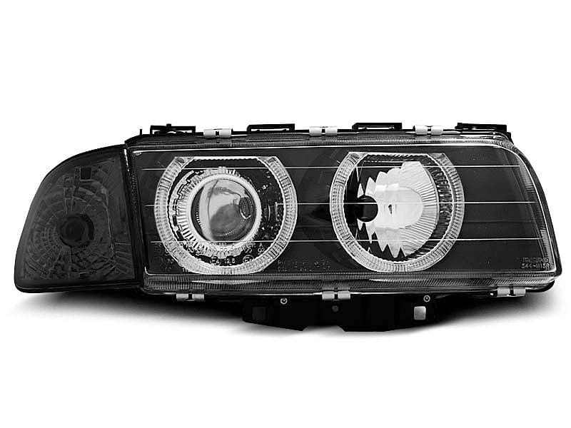 Frontlykter Angel Eyes Black BMW E38 06.94-08.98