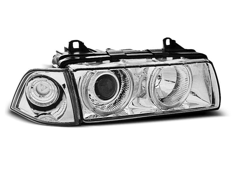 Frontlykter Angel Eyes Chrome BMW E36 12.90-08.99