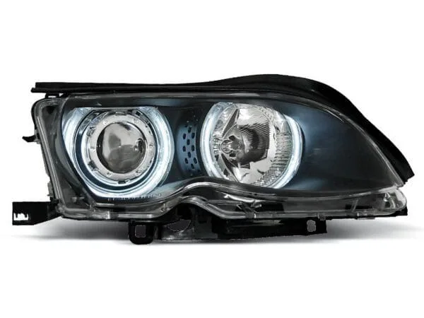 Frontlykter Angel Eyes Ccfl Black BMW E46 09.01-03.05