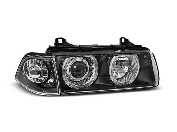 Frontlykter Angel Eyes Black BMW E36 12.90-08.99 Coupe Cabrio