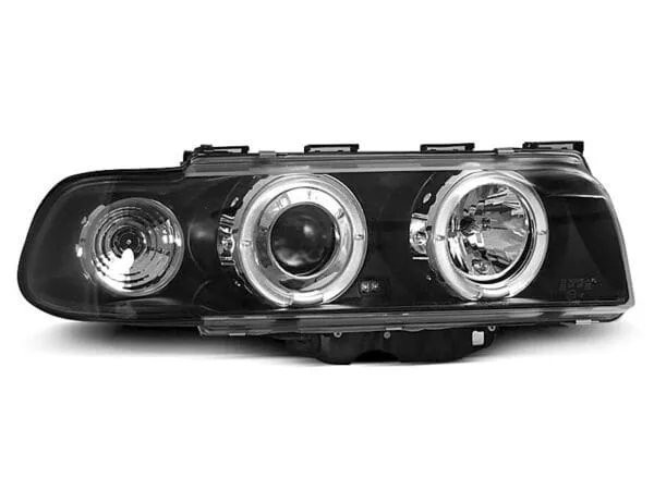 Frontlykter Angel Eyes Black BMW E38 06.94-08.98